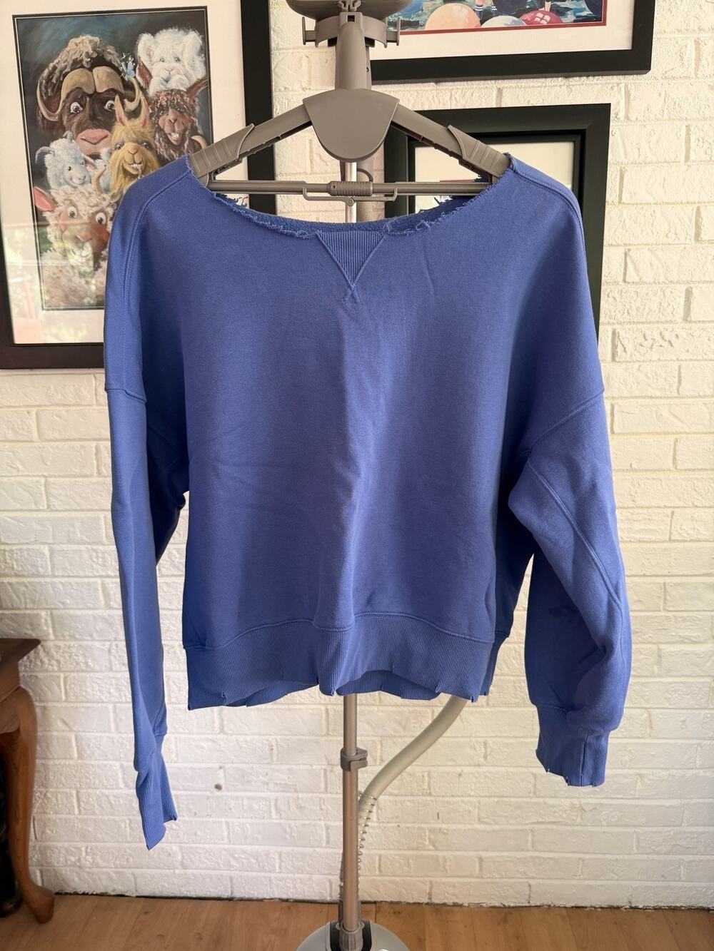 Cozy Blue Knit Sweater Women's Sz Medium